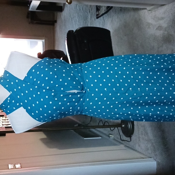 NWT MAXI SUNDRESS TEAL XS/S - Picture 13 of 14